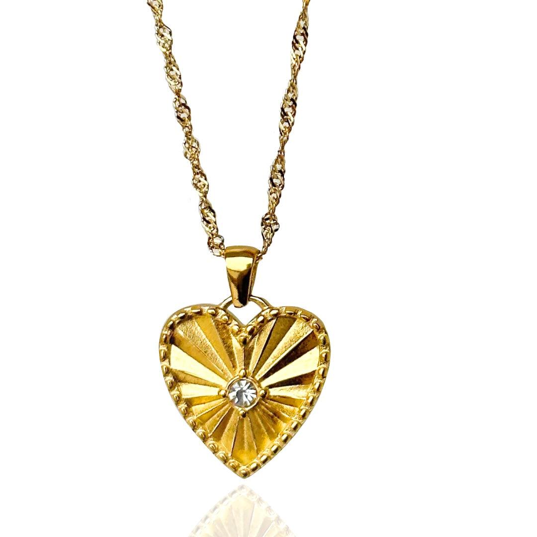 Annie heart necklace | 18k gold plated