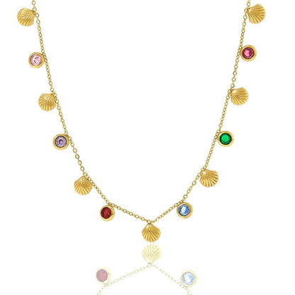 Cora necklace | colorful zircon