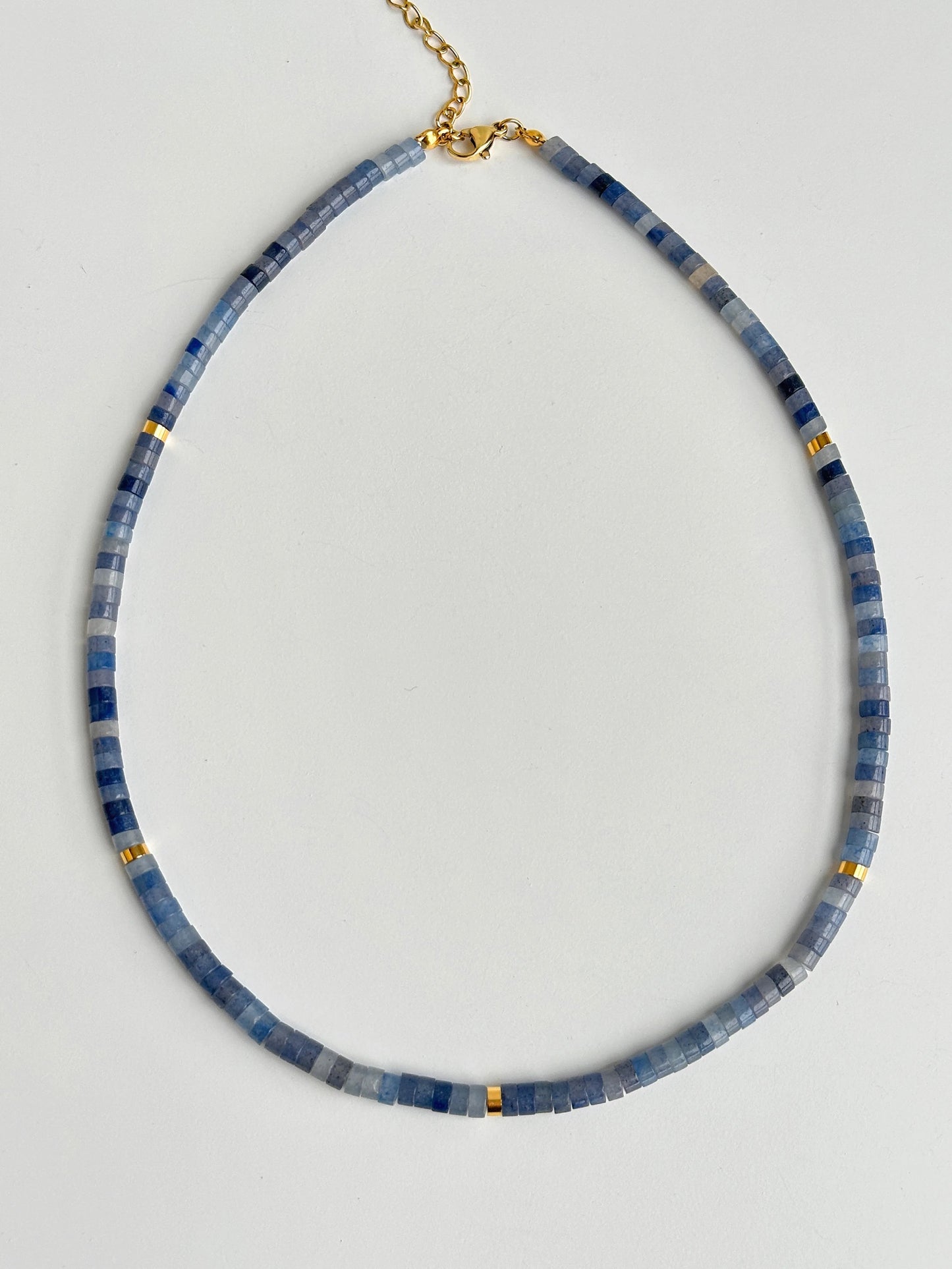 Blue Agathe necklace | natural stone