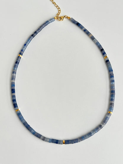 Blue Agathe necklace | natural stone